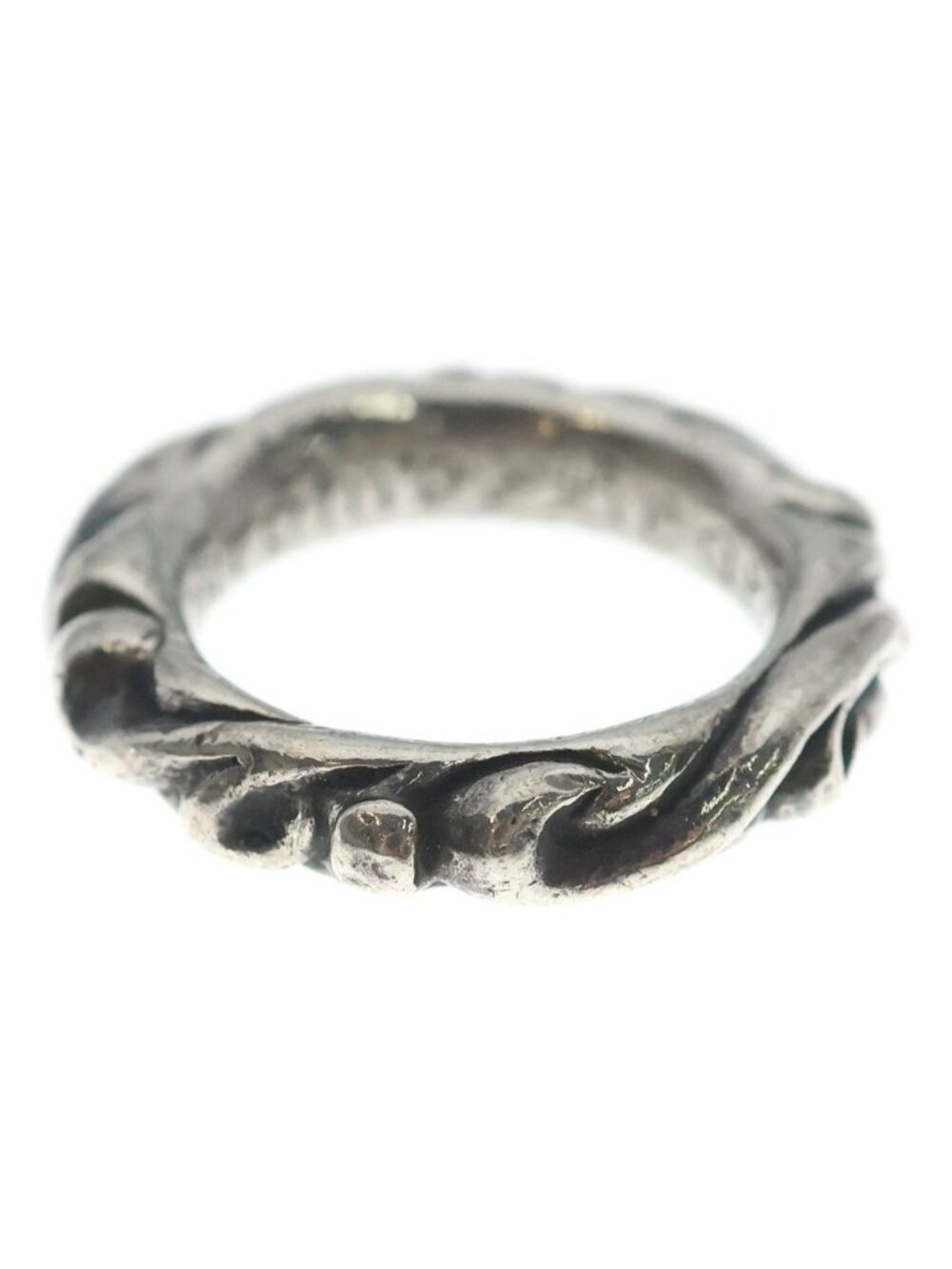 Chrome Hearts Scrl Band Scroll Ring Silver